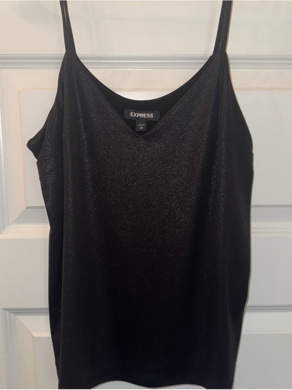 Express Black Shimmer V-Neck Camisole